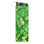 TINTEN VAN GROENE IERSE KELTISCHE SHAMROCKS THERMOSBEKER (Geroteerd rechts)