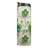 TINTEN VAN GROENE IERSE KELTISCHE SHAMROCKS THERMOSBEKER (Geroteerd rechts)