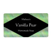 Tinten van groene zeep of kaars etiket (Voorkant)