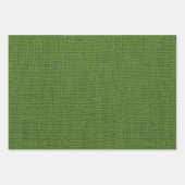 TINTEN VAN HERFST GROENE BURLAP LOOK TEXTUUR INPAKPAPIER VEL (Voorkant 3)
