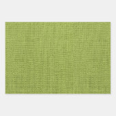 TINTEN VAN HERFST GROENE BURLAP LOOK TEXTUUR INPAKPAPIER VEL (Voorkant 2)