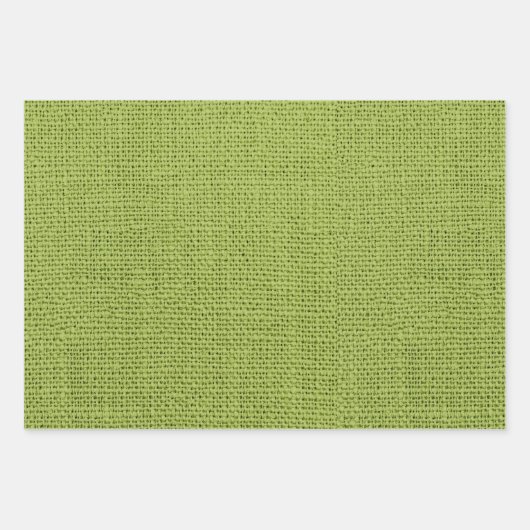 TINTEN VAN HERFST GROENE BURLAP LOOK TEXTUUR INPAKPAPIER VEL (Voorkant 2)