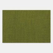 TINTEN VAN HERFST GROENE BURLAP LOOK TEXTUUR INPAKPAPIER VEL (Voorkant)