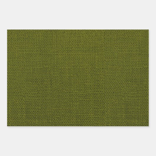 TINTEN VAN HERFST GROENE BURLAP LOOK TEXTUUR INPAKPAPIER VEL (Voorkant)