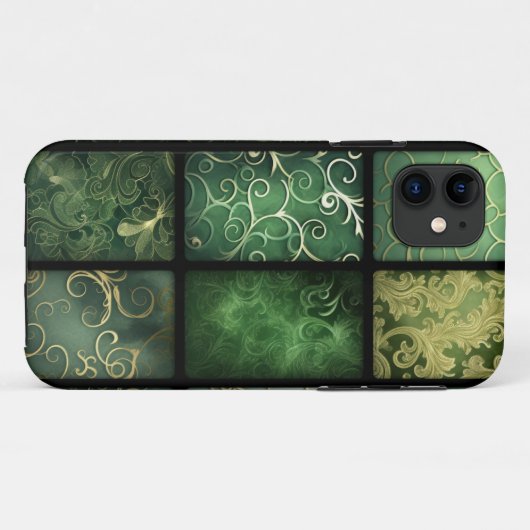TINTEN VAN IRISH GROEN & GOUD  BLOKJES Case-Mate iPhone CASE (Achterkant (horizontaal))