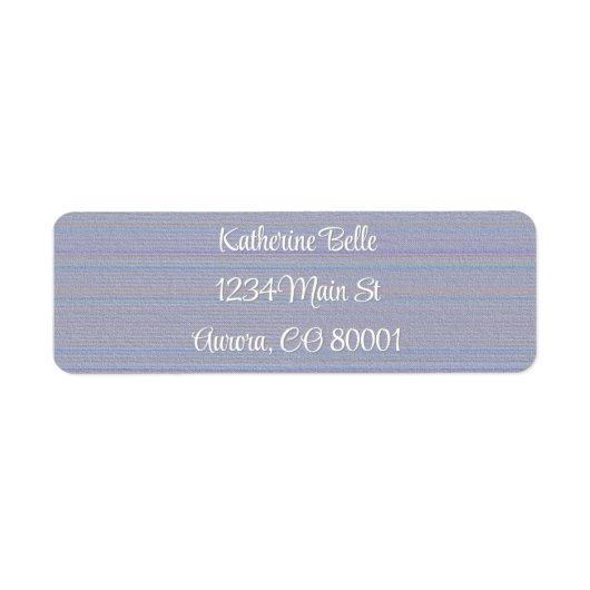 Tinten van lavendel horizontale streep textuurlook etiket (Voorkant)