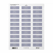 Tinten van lavendel horizontale streep textuurlook etiket (Full Sheet)