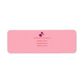 Tinten van Magenta Roze Rose Modern Bruiloft Etiket (Voorkant)