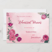 Tinten van Magenta Roze Rose Modern diner Kaart (Voorkant)