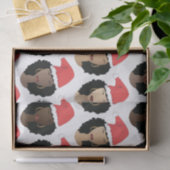 Tinten van Melanin Zwart Vrouwen Kerstmis Santa ho Tissuepapier (Geschenk)