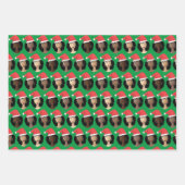 tinten van melanine, zwarte vrouwen, kerst Petten Inpakpapier Vel (Voorkant 3)