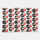 Tinten van Melanine, Zwarte Vrouwen, Vrolijke Kers Theedoek (Horizontaal)