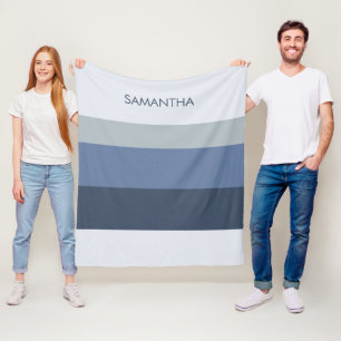 Tinten van moderne kleur blokken strepen personali fleece deken