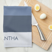 Tinten van moderne kleur blokken strepen personali theedoek (Quarter Fold)