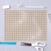 TINTEN VAN NEUTRAAL BRUIN PLAID PATROON TISSUEPAPIER (Craft)