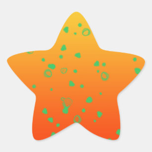 Tinten van Oranje Ster Sticker