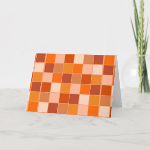 Tinten van oranje vierkanten kaart