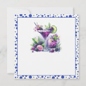 Tinten van Paarse: Een Blue-Violet Birthday Bash Bedankkaart (Achterkant)