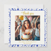 Tinten van Paarse: Een Blue-Violet Birthday Bash Bedankkaart (Voorkant)