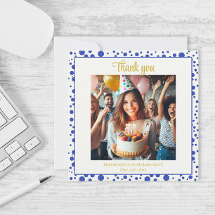 Tinten van Paarse: Een Blue-Violet Birthday Bash Bedankkaart