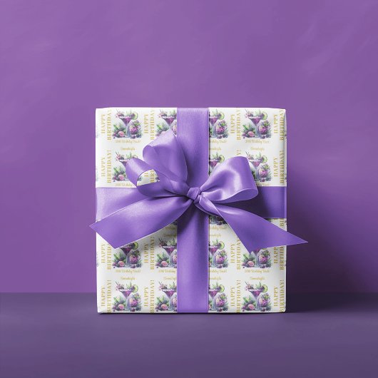 Tinten van Paarse: Een Blue-Violet Birthday Bash Cadeaupapier