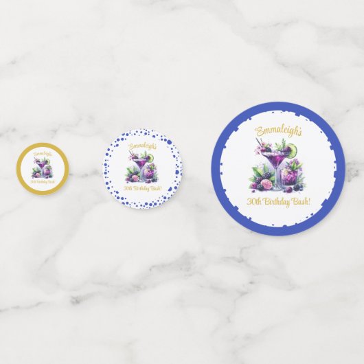 Tinten van Paarse: Een Blue-Violet Birthday Bash Confetti (Voorkanten)