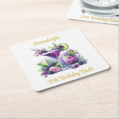 Tinten van Paarse: Een Blue-Violet Birthday Bash Kartonnen Onderzetters (Schuin)