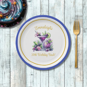 Tinten van Paarse: Een Blue-Violet Birthday Bash Papieren Bordje