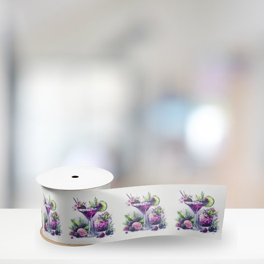 Tinten van Paarse: Een Blue-Violet Birthday Bash Satijnen Lint