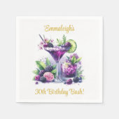 Tinten van Paarse: Een Blue-Violet Birthday Bash Servet (Voorkant)