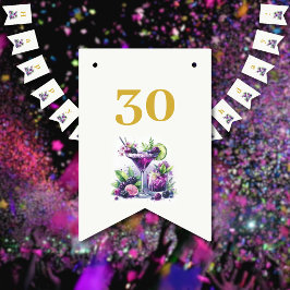 Tinten van Paarse: Een Blue-Violet Birthday Bash Vlaggetjes