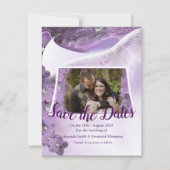 Tinten van Paarse Paarse Orchideeën Save The Date (Voorkant)