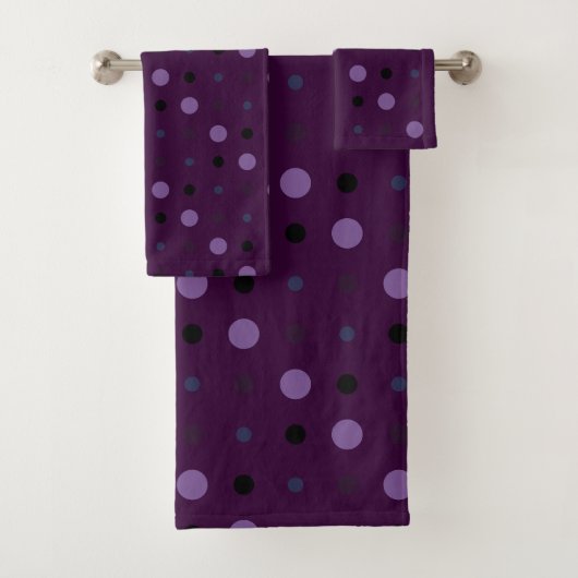 Tinten van paarse Stippen Bad Handdoek (Insitu)