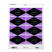 Tinten van Paarse zeep of kaars Etiket (Full Sheet)