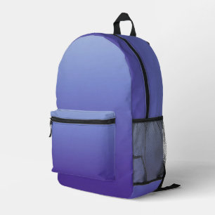 Tinten van Periwinkle Paars naar Blauw Bedrukte Rugzak