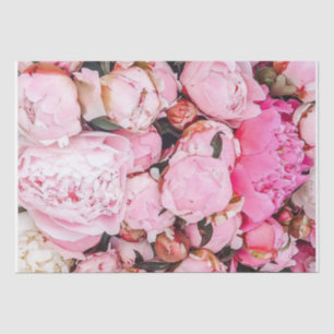 Tinten van Pink Peonies Tissue Paper Tissuepapier