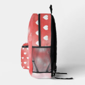 TINTEN VAN RODE HARTEN & OMBRE LOOK BEDRUKTE RUGZAK (Rechts)