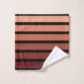 tinten van rode strepen op zwart bad handdoek (Wasdoekje)