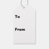 tinten van rode strepen op zwart cadeaulabel (Achterkant)