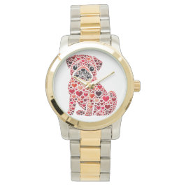 TINTEN VAN RODE VALENTIJN HART MOPSHOND HORLOGE