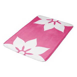 Tinten van rood: Roze witte bloemen Badmat