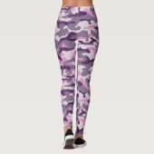 Tinten van roze camouflage stijl leggings (Achterkant)