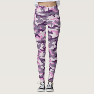 Tinten van roze camouflage stijl leggings