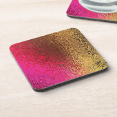 Tinten van roze en gouden Abstract kurk Onderzette Onderzetter (Linkerzijde)