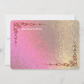 Tinten van roze en gouden Vrijgezellenfeest Kaart (Achterkant)