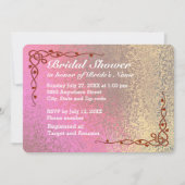 Tinten van roze en gouden Vrijgezellenfeest Kaart (Voorkant)