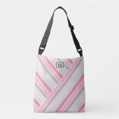 Tinten van Roze Gestreept Monogram Canvas tas (Voorkant)