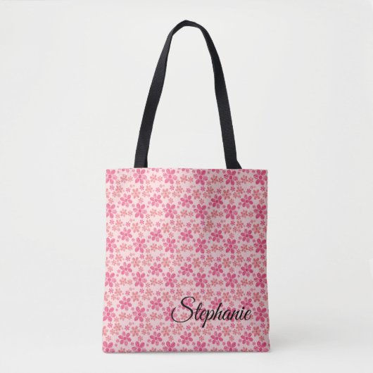 Tinten van Roze Madeliefjes Tote Bag (Voorkant)
