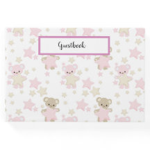 TINTEN VAN ROZE & TAN TEDDYBEREN & STERREN