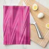 Tinten van roze zigzagpatroon theedoek (Quarter Fold)